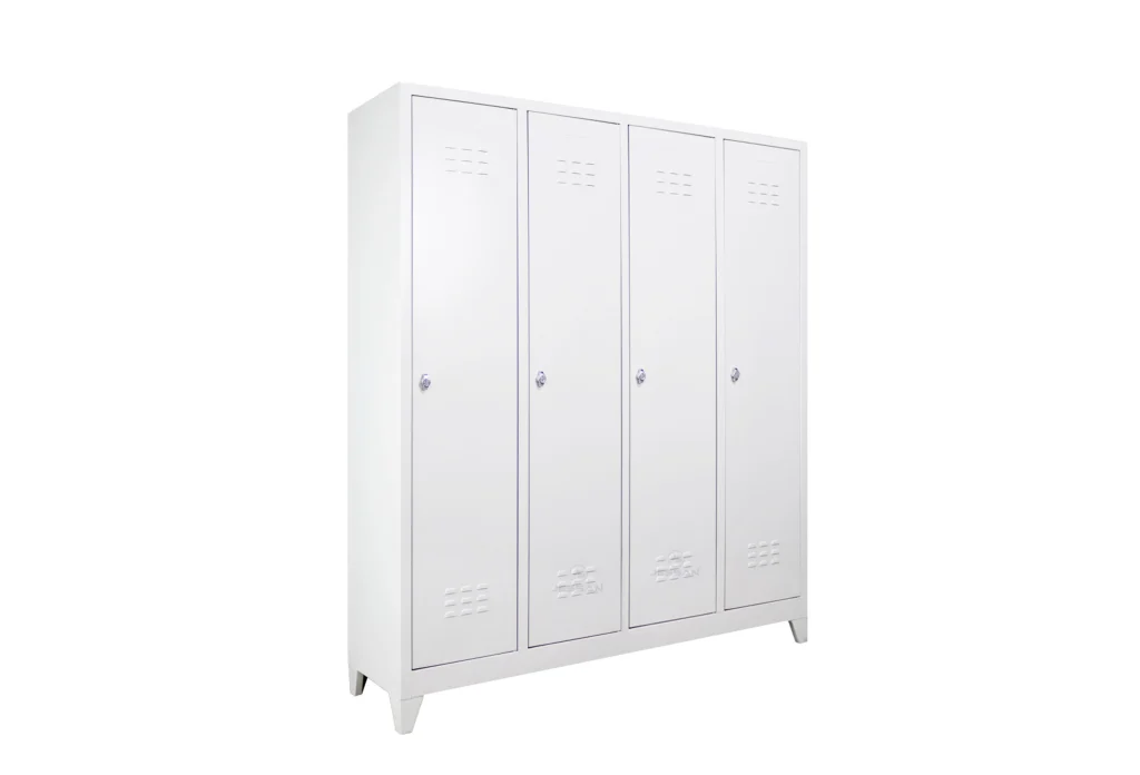 Dörtlü Soyunma Dolabı Beyaz Çapraz