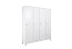 Dörtlü Soyunma Dolabı Beyaz Çapraz