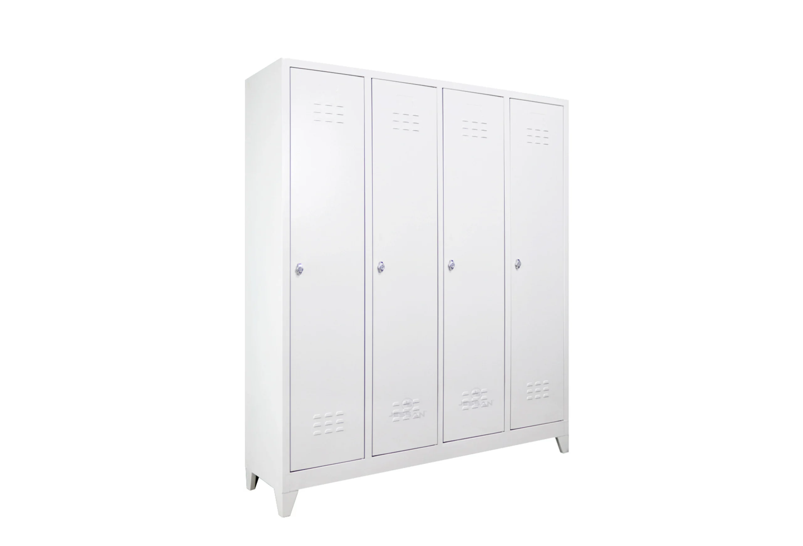 Dörtlü Soyunma Dolabı Beyaz Çapraz