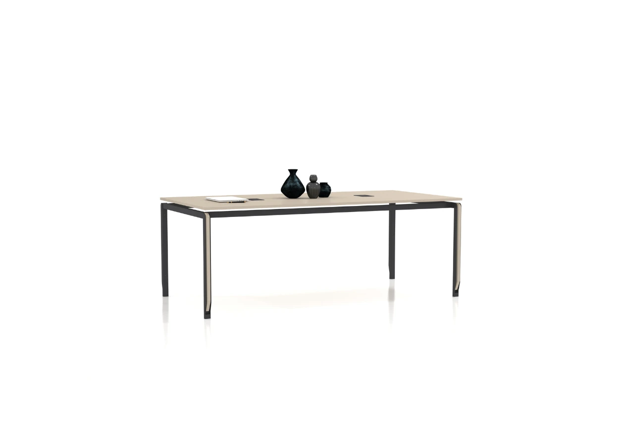 Prive Toplantı Masası Krem Çapraz