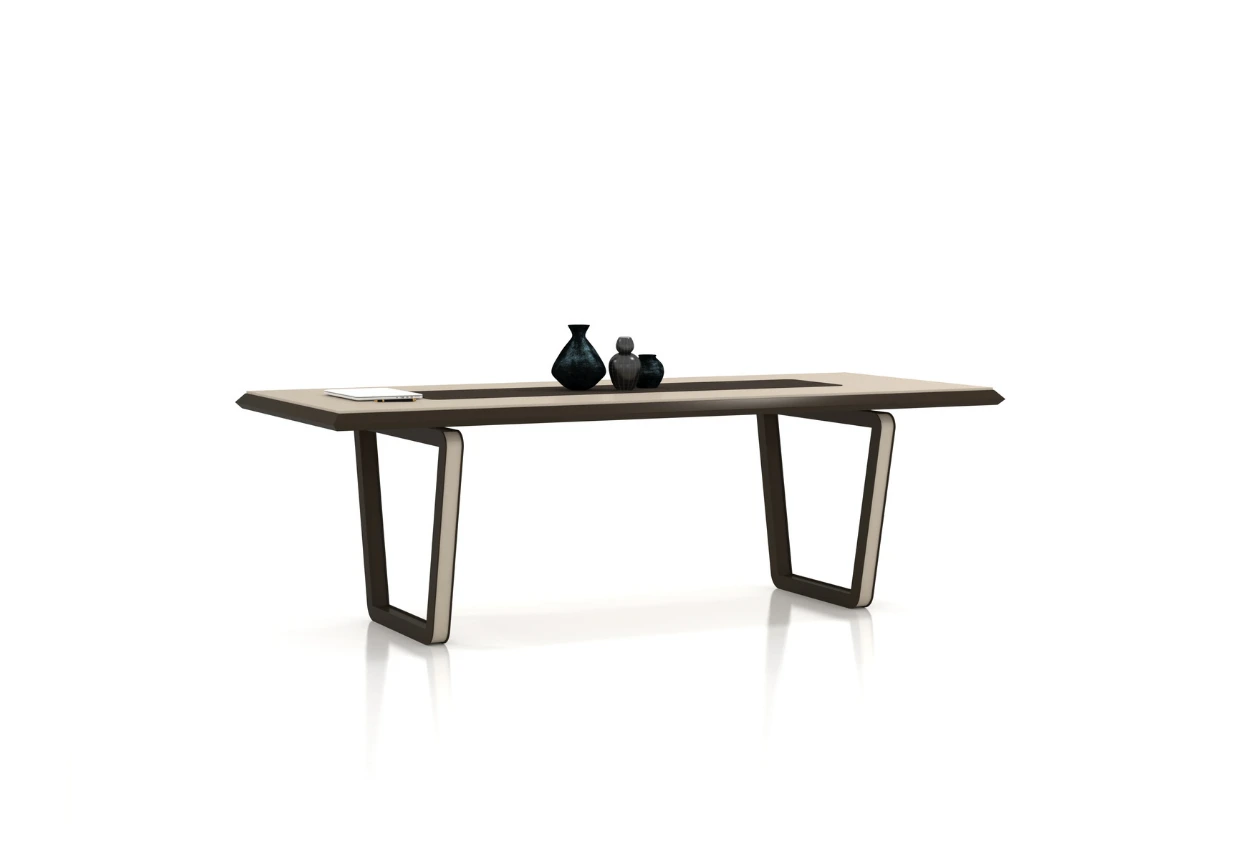 Raft Toplantı Masası Krem Çapraz