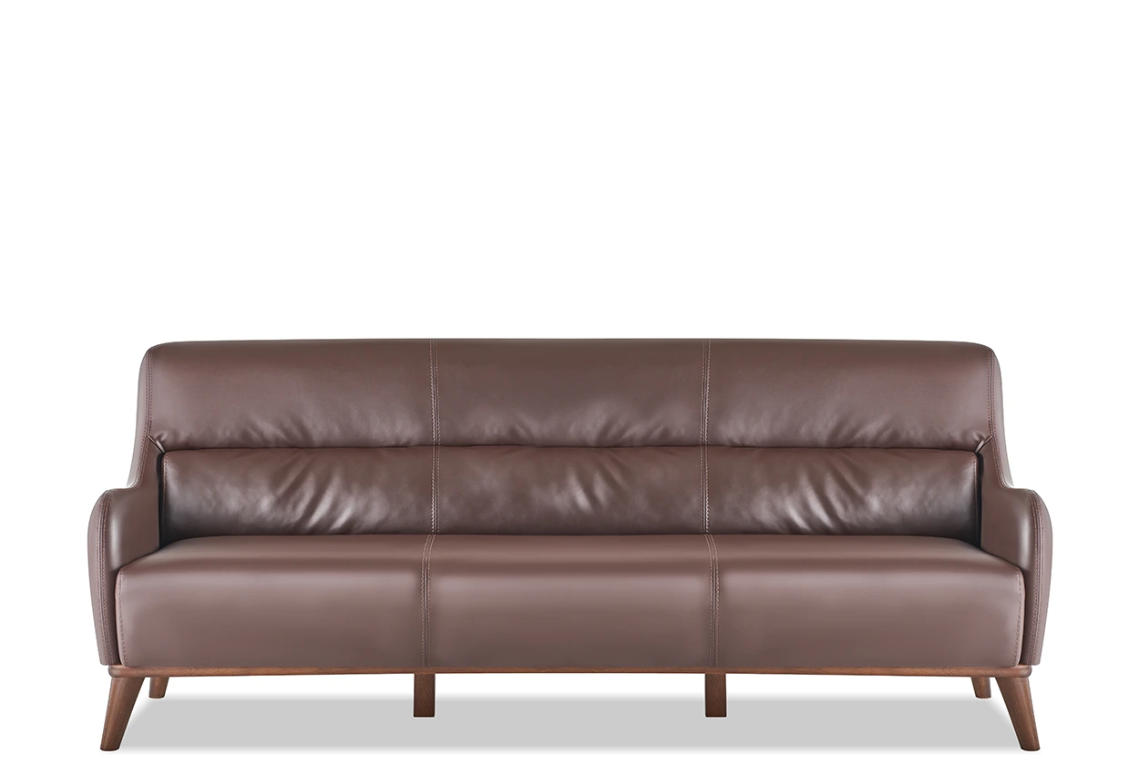 Biscot Üçlü Kanepe Kahverengi Düz