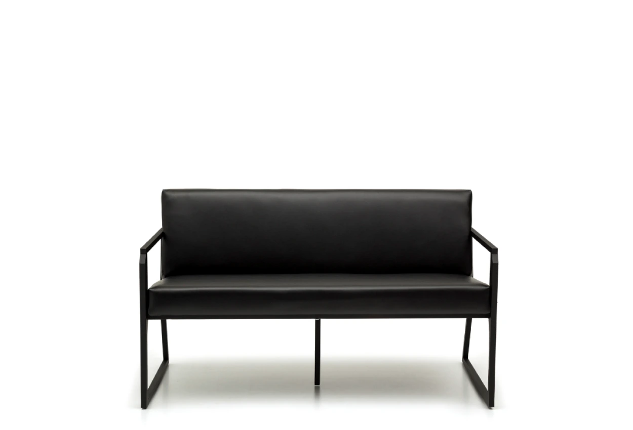 Dex İkili Kanepe Siyah Düz