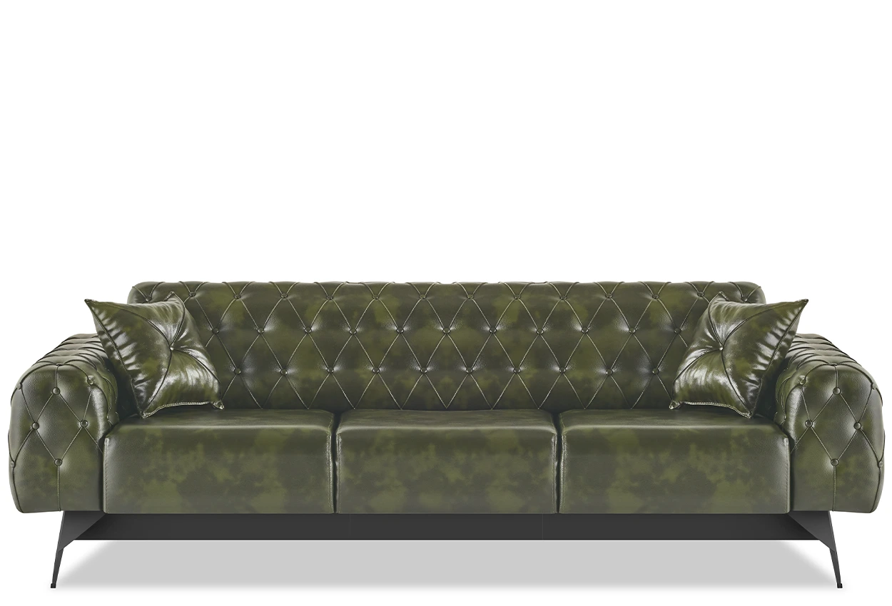 Grato Üçlü Kanepe Yeşil Ön