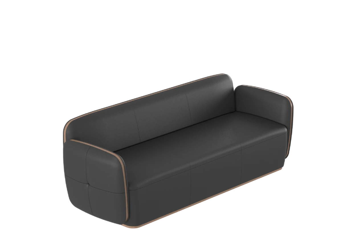 Marlo Üçlü Kanepe Siyah Çapraz