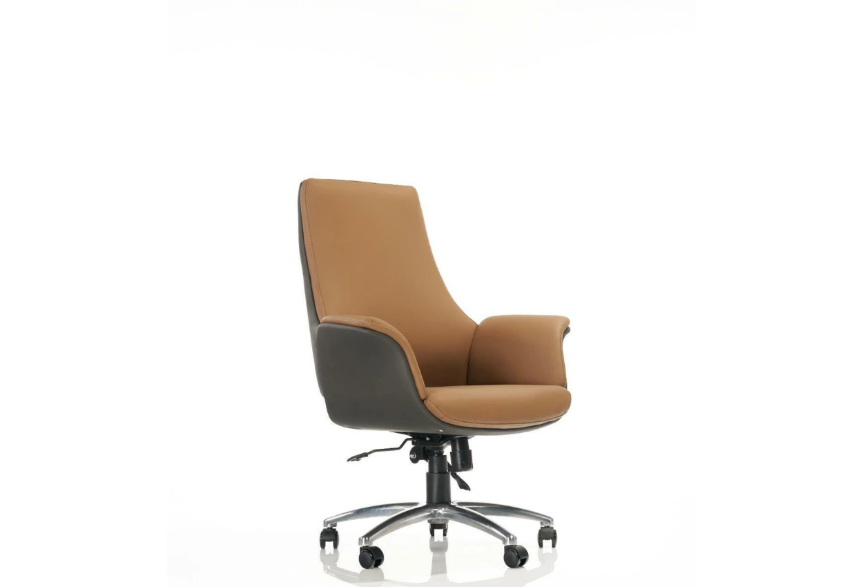 Polka Çalışma Koltuğu Karamel Çapraz