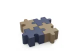 Puzzle Puf Vizon Mavi Çapraz