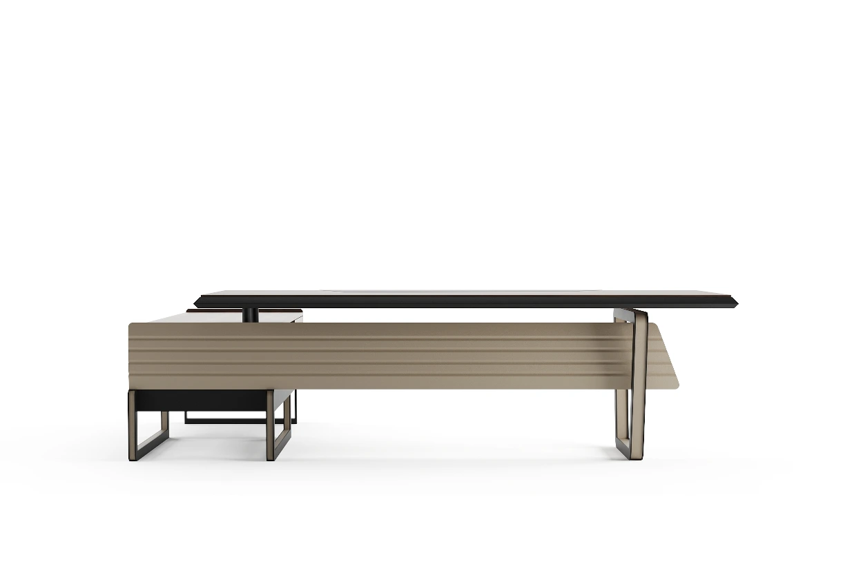 Raft Yönetici Masası Kahverengi Ön