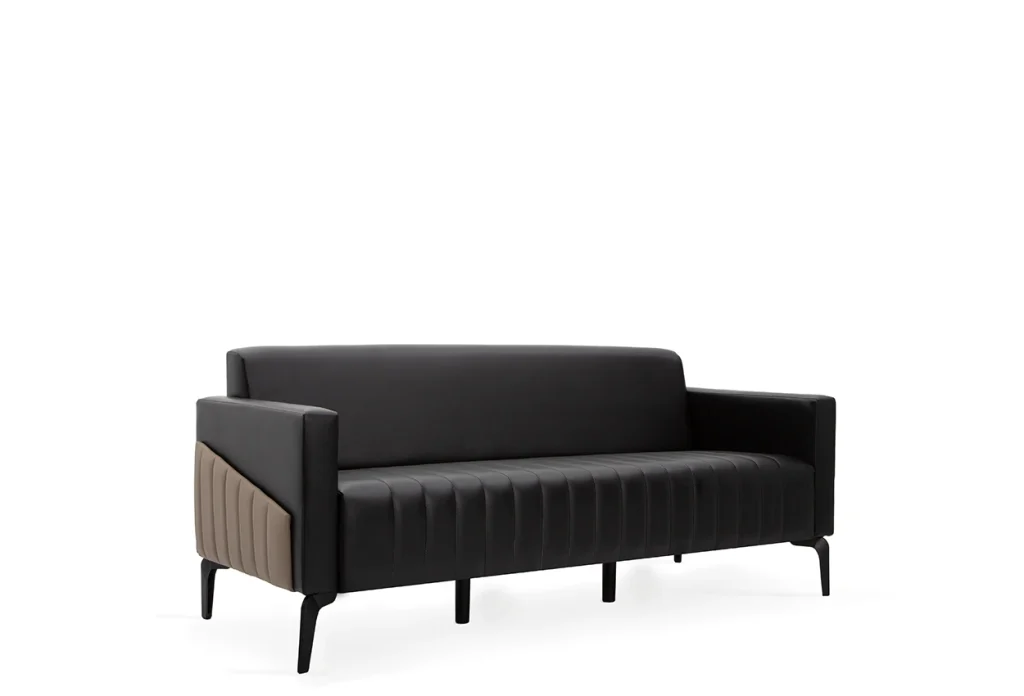 Raven Üçlü Kanepe Siyah Çapraz