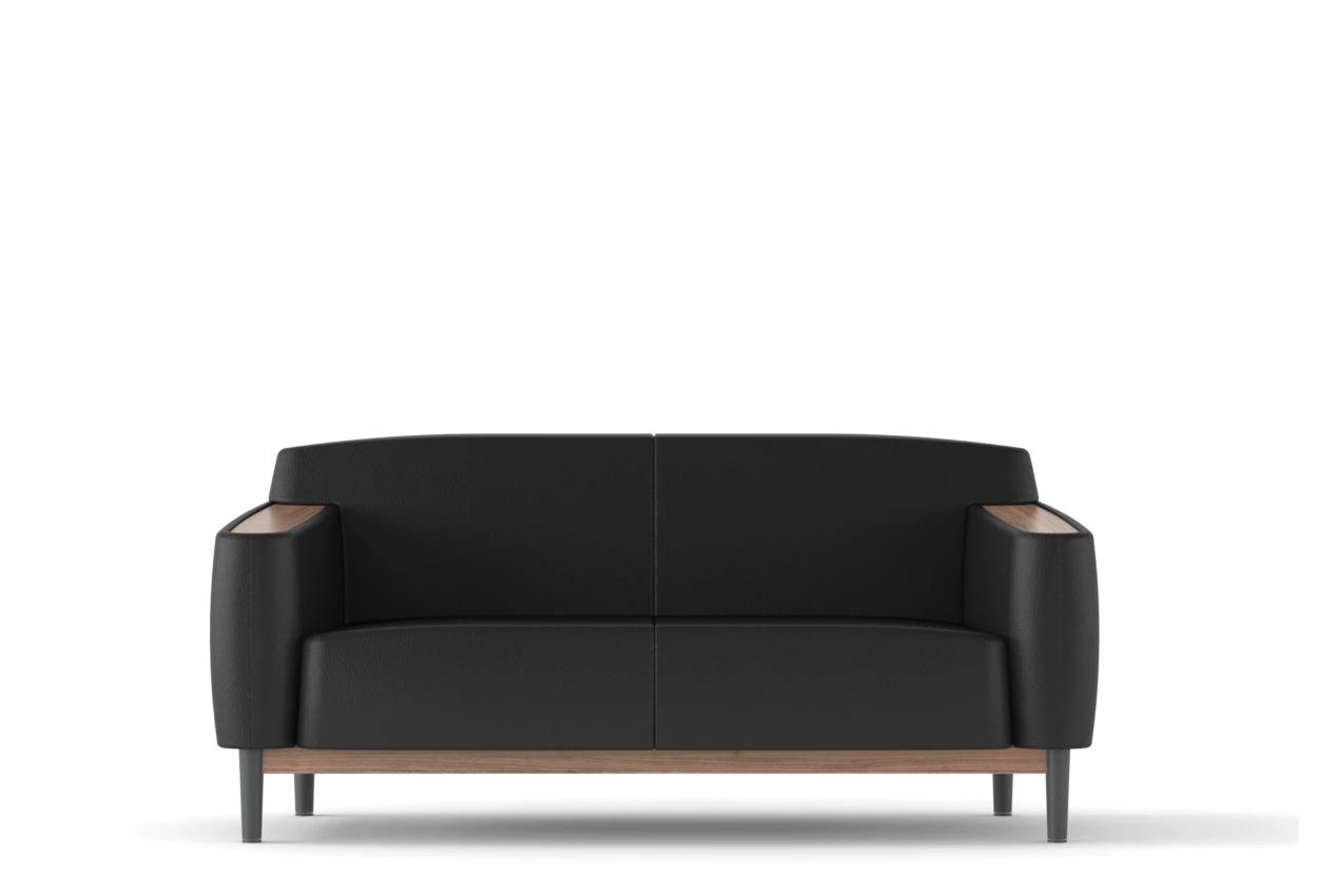 Taren İkili Kanepe Siyah Ön